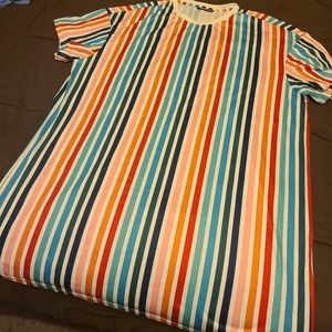 Womens striped t shirt dress